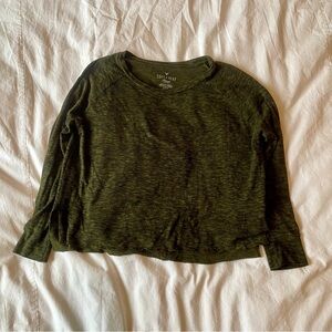 American Eagle Outfitters Soft & Sexy Olive Long Sleeve Top